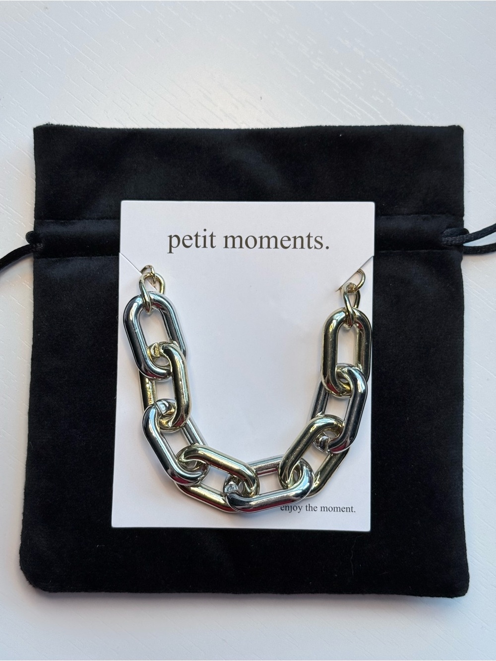 petit moments Silver-Tone Chunky Link Bracelet